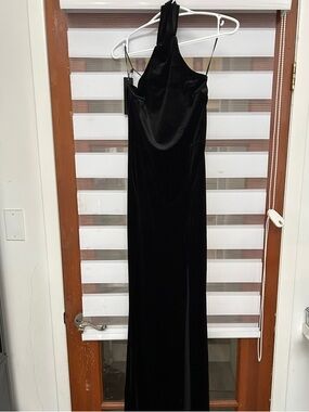 Black Velvet halter neck Evening Dress